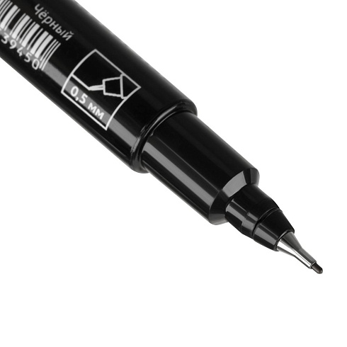 Маркер перманентный двухсторонний OfficeSpace черный, пулевидный, 0,5/2.0мм DPM_55945