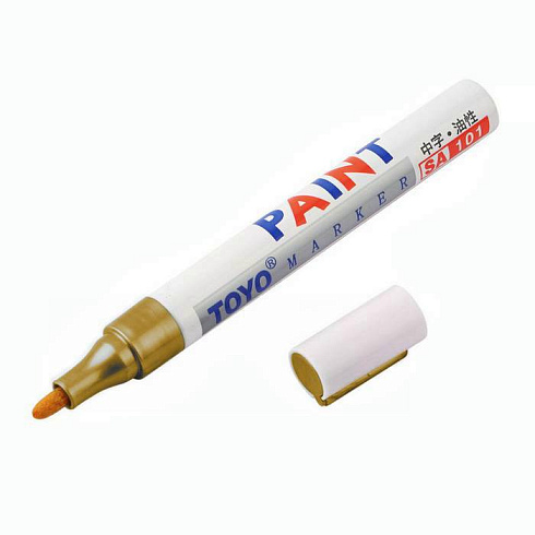 Маркер по металлу золото TOYO(12 шт. в уп)
