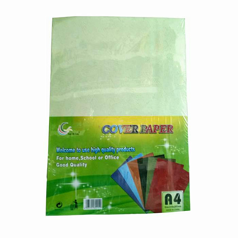 Обложка для переплета А4 картонная св.зел. 230гр.