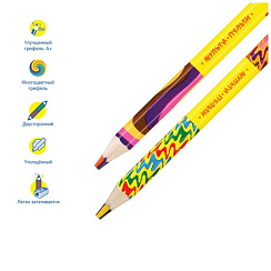 Карандаш с многоцветным грифелем Мульти-Пульти "Енот и радуга", утолщен, двухстор. заточен. CP_33725