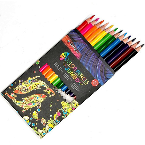 Карандаши 12 цв YL10003-12 JUMBO