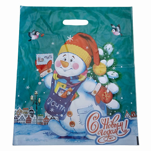 Пакет полиэтиленовый 40х50 Новогодний