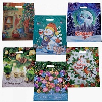 Пакет полиэтиленовый 40х50 Новогодний