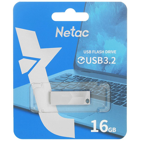 USB-накопитель, Netac, NT03UM1N-016G-32PN, 16GB, USB 3.2 жемчужный никель