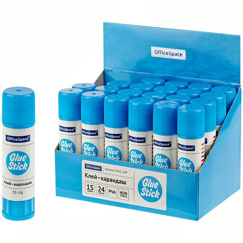 Клей карандаш OfficeSpace, 15г, дисплей GS15_244