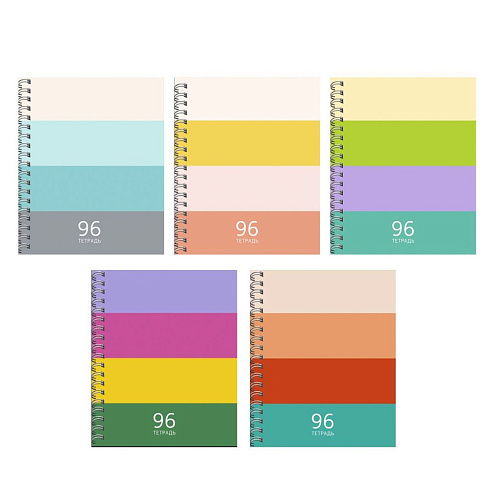 Тетрадь А5 96л. клетка на гребне Палитра ТС968814