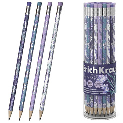 Карандаш чернографитный ErichKrause Lavender, с ластиком, трехгранный, HB 56956