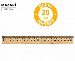 Линейка дерев. 20 см. ЛМП 200