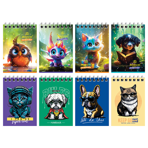 Блокнот А7 40л. на гребне "Забавные питомцы" BG Б7гр40 12759