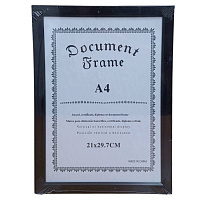 Фоторамка-А4 PS01 темное дерево с подставкой