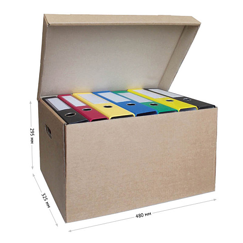 Папка архивная короб OfficeSpace "Делопроизводство", 480*325*295, крафт 192294