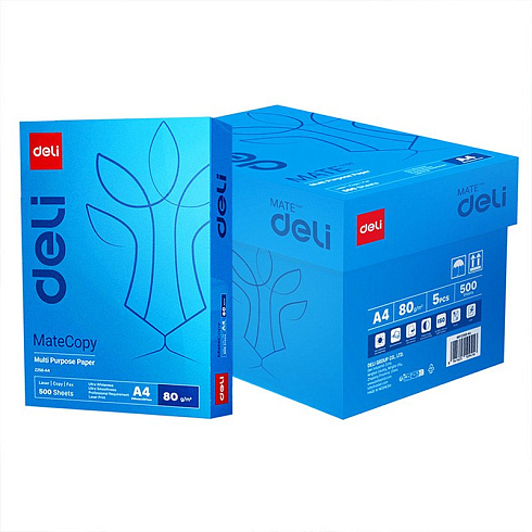 Бумага ксероксная  А4 DELI "MateCopy" 80гр/м2, 500л