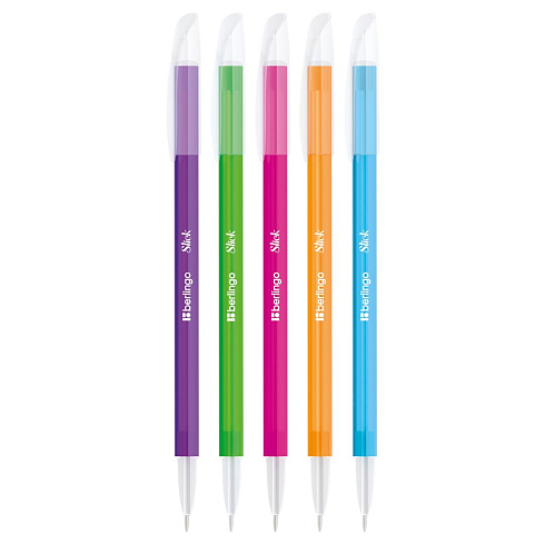 Ручка шар. "Berlingo" "Slick" синяя, 0,7мм, игольчатый стержень, корпус ассорти CBp_07772