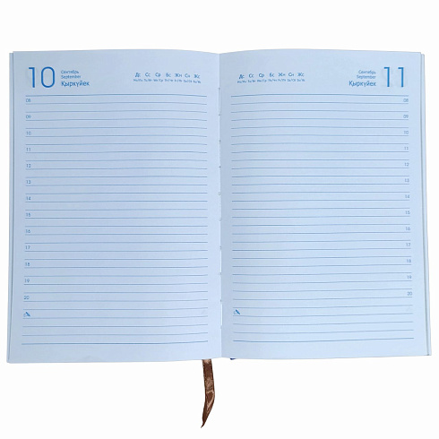 Ежедневник А5 полудат.лин.черный, золот.срез KZ, арт.JN-A5-2G