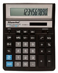Калькулятор Silwerhof SH-888X-14 черный 14-разр., 1789284