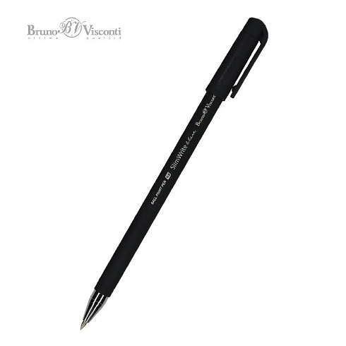 Ручка "BV" шар. 0,5мм "SLIMWRITE BLACK" синяя 20-0009