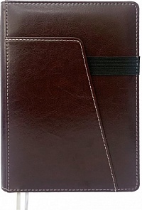 Ежедневник недатир., 320стр. А5 "deVENTE.Dual" тв.обл. коричневый 2234422