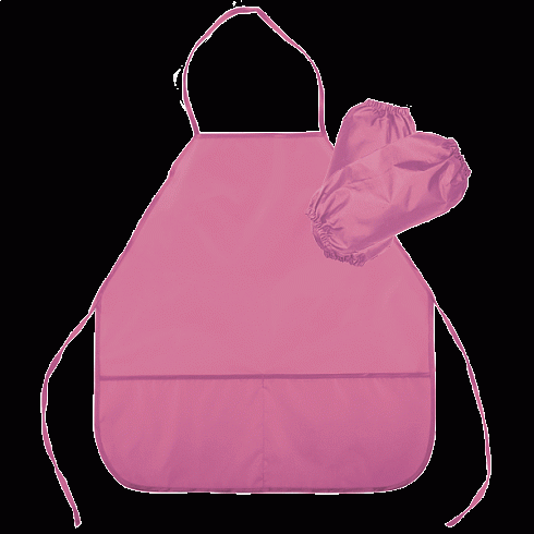 Фартук д/труда с карманом, нарукав. "deVENTE" 45x54 см (M) водоот. ткань розовый 7042001