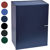 Папка архивная короб 120мм с 4 завязками, ассорти OfficeSpace жесткий клапан, покрытие БВ, 239070