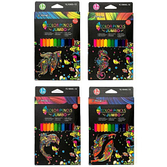 Карандаши 12 цв YL10003-12 JUMBO