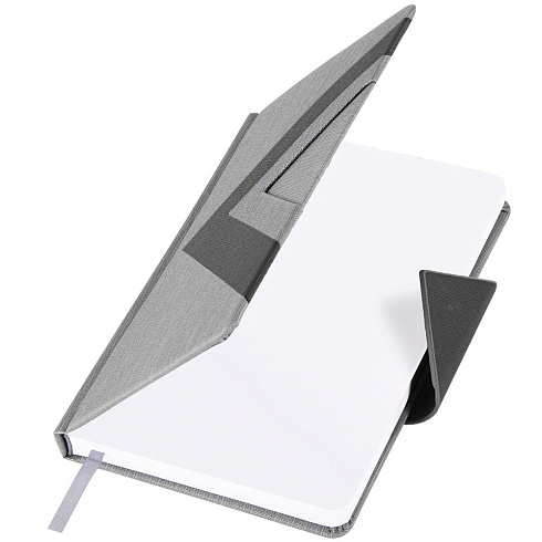 Ежедневник недатир., 160л, А5, BRAUBERG, под кожу, застежка, черный/серый ,111875