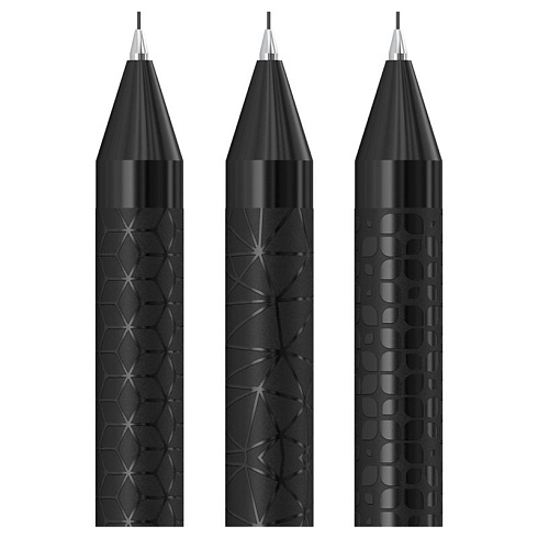 Автокарандаш Berlingo "Doubleblack" 0,5мм, с ластиком, ассорти BSk_12130