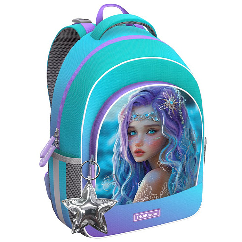 Рюкзак ErichKrause ErgoLine 15L Aquamarine с грудн. перемычкой 64921