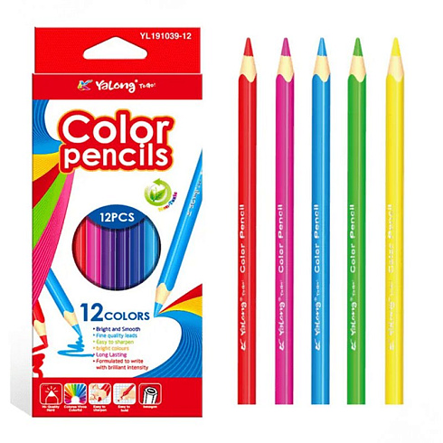 Карандаши 12 цв YL191039-12
