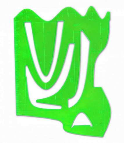 Линейка Трафарет графиков функций отливн. шкала ТТ61