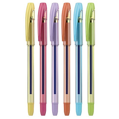 Ручка шариковая Deli "Extra Q40T" 0,7мм, (корпус ассорти) синяя арт.EQ40T