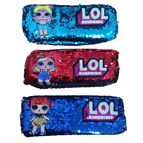 Пенал косметичка 1 отдел. с пайетками LOL