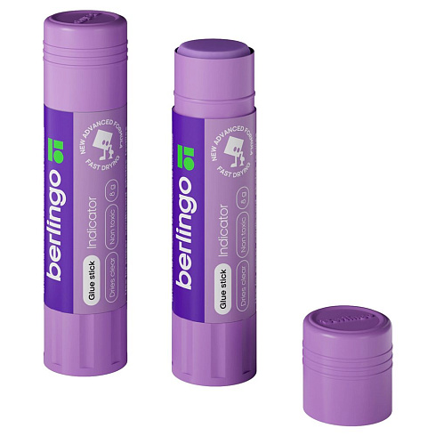 Клей карандаш Berlingo "Indicator", 08г, с цветным индикатором, ПВП K1514