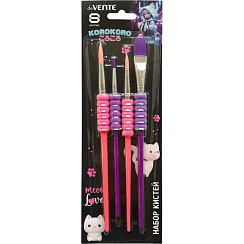 Кисть  набор  4 шт "deVENTE. Korokoro" (синтетика круг. № 2, 6, 10, плоск. 12) 8072527