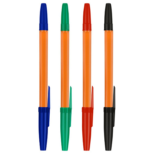 Ручка  набор шариковая  "Стамм" Оптима, 4цв. 1,0мм РШ-30431-4