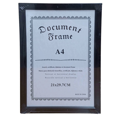 Фоторамка-А4 PS01 темное дерево без подставки 2подвеса 037 -1,3