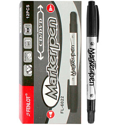 Маркер  д/дисков CD/DVD "PM710" двухсторонний 0,5-1мм черный арт. 023-FL6022