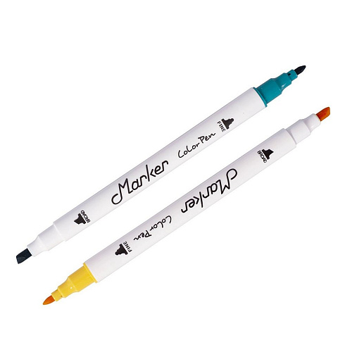 Маркеры для скетчинга 24цв., двусторонние YL195108-24