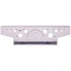 Линейка- рейсшина, металл. ролик 30 см арт.ЛР25