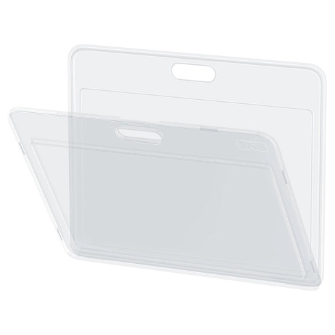 Бейдж горизонтальный Berlingo "ID 100", 85*55мм, прозрачный, без держателя PDk_01003