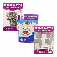 Картон белый А5 8л. Раша
