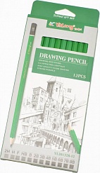 Карандаш  простой  набор  Yalong 12шт 2Н-8В арт.YL201328-12