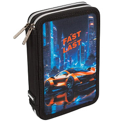 Пенал "deVENTE. Fast Or Last" 21x14x5,2 см, двухст. для 44 предм. на молнии 7012501