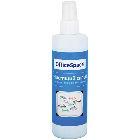 Спрей  д/чистки магнитно-маркерных досок OfficeSpace, 250мл 260886
