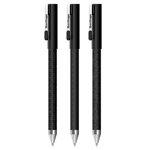 Ручка шар. "Berlingo" "DoubleBlack" синяя, 0,7мм, игольчатый стержень CBp_07007