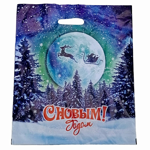 Пакет полиэтиленовый 40х50 Новогодний