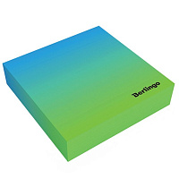 Блок д/заметок 8,5х8,5х2см, 200л Berlingo "Radiance" декоративный на скл. голубой/зеленый LNn_00050