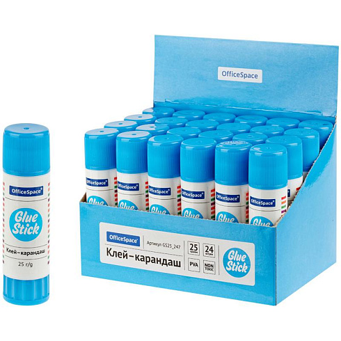 Клей карандаш OfficeSpace, 25г, дисплей GS25_247