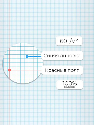 Тетрадь 12л. клетка Классическая голубая ТК128585 обл.мел.карт.