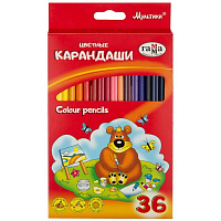 Карандаши 36 цв. "Мультики" ГАММА трехгранные 050918_10