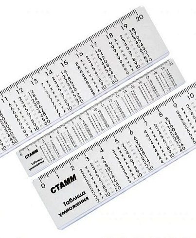 Линейка "Стамм" справочная 20см "Таблица умножения" ЛС02